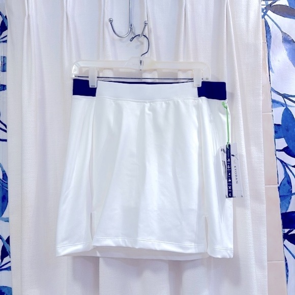 NWT Kyodan White and Blue Polyester & Spandex Athletic Golf Pickleball Skort - Picture 1 of 5